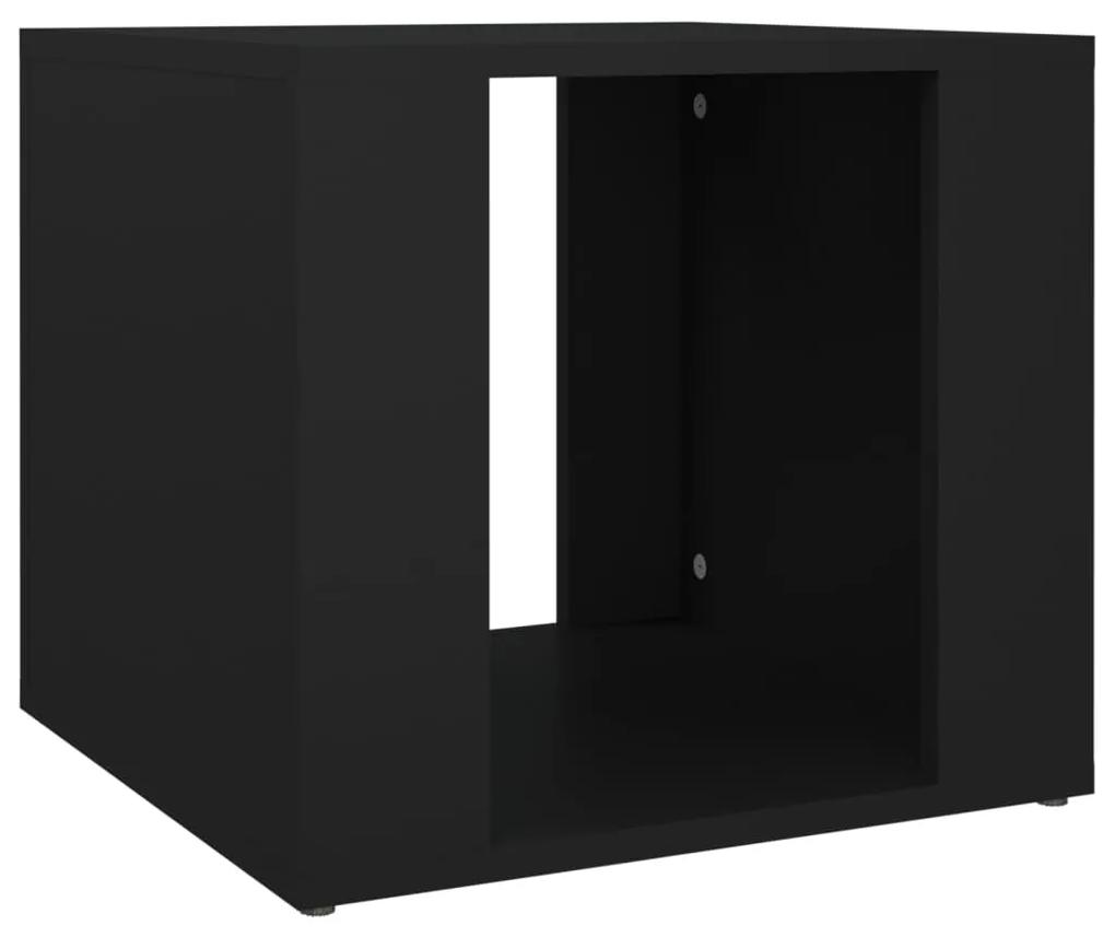 816545 vidaXL Noptieră, negru, 41x40x36 cm, lemn compozit