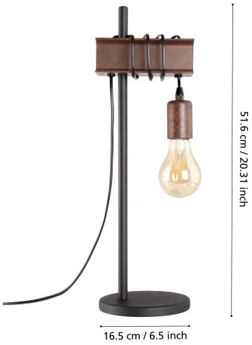 Lampă de masă TOWNSHEND 1xE27/10W/230V Eglo 43525