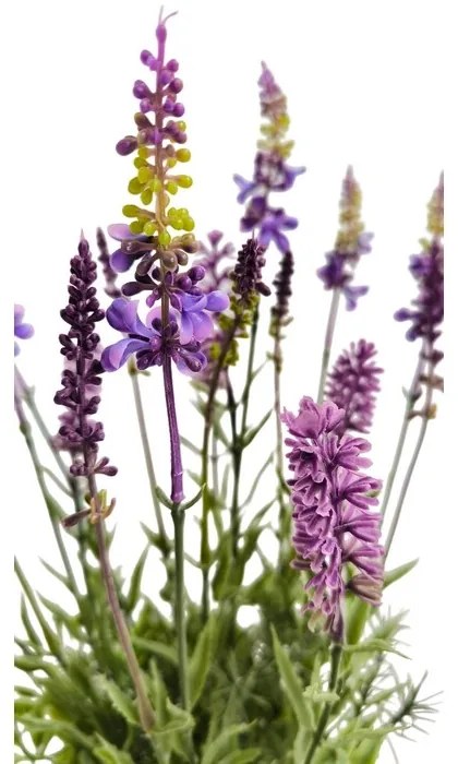 Lavanda artificială în ghiveci, 43 cm