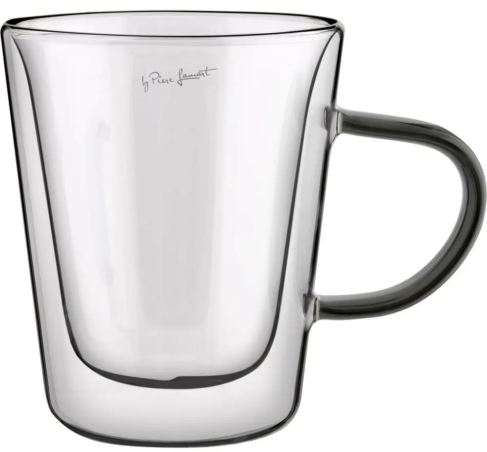 Lamart LT9120 Set de 2 pahare Tea Vaso, 300 ml,negru