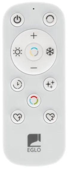 Plafonieră LED dimabilă de exterior Eglo 901461 ROVITO-R 17,6W/230V 39x39 cm IP44 alb + telecomandă