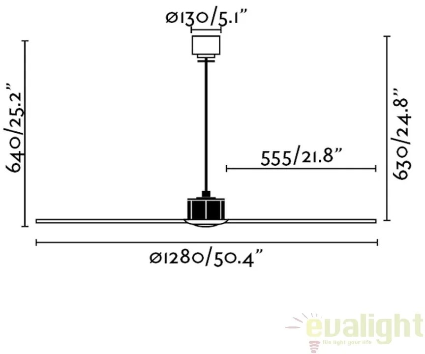 Ventilator cu telecomanda JUST cupru/ nuc 33399