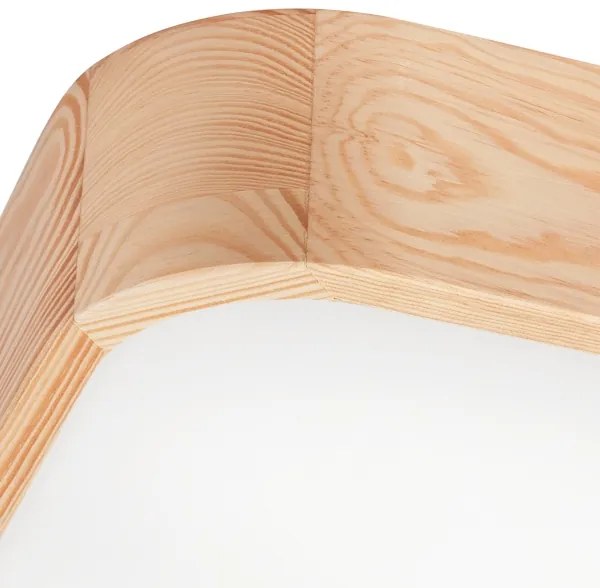 Plafonieră OAK SQUARE 4xE27/15W/230V 45x45 cm stejar