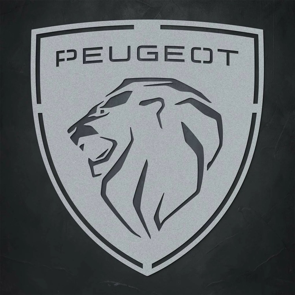 DUBLEZ | Tablou din lemn - Peugeot - Sigla