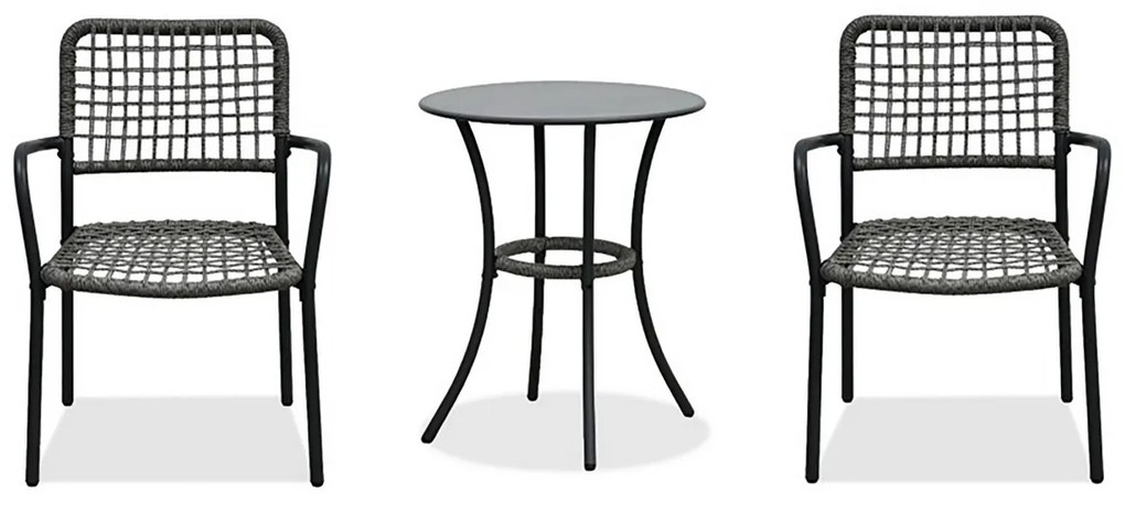 Autronic Set de grădină 1+2, metal, polyrattan,gri , AZ-L1103 GREY