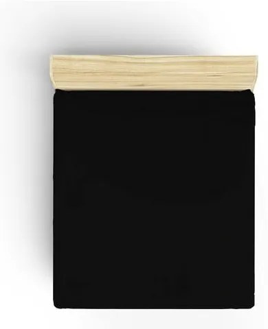 Cearceaf negru din bumbac cu elastic 140x200 cm – Mijolnir