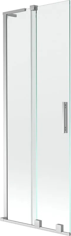 Mexen Velar L paravan cadă cu 2 uși glisante 75 x 150 cm, transparent, crom - 896-075-003-01-01