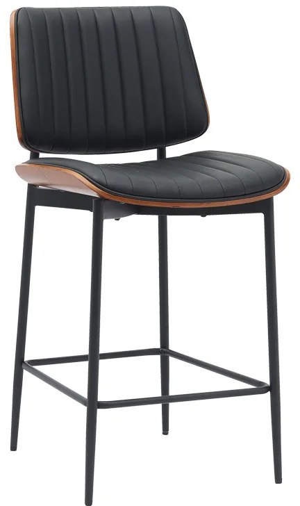 Scaun bar Kimbo Piele Ecologica Neagra