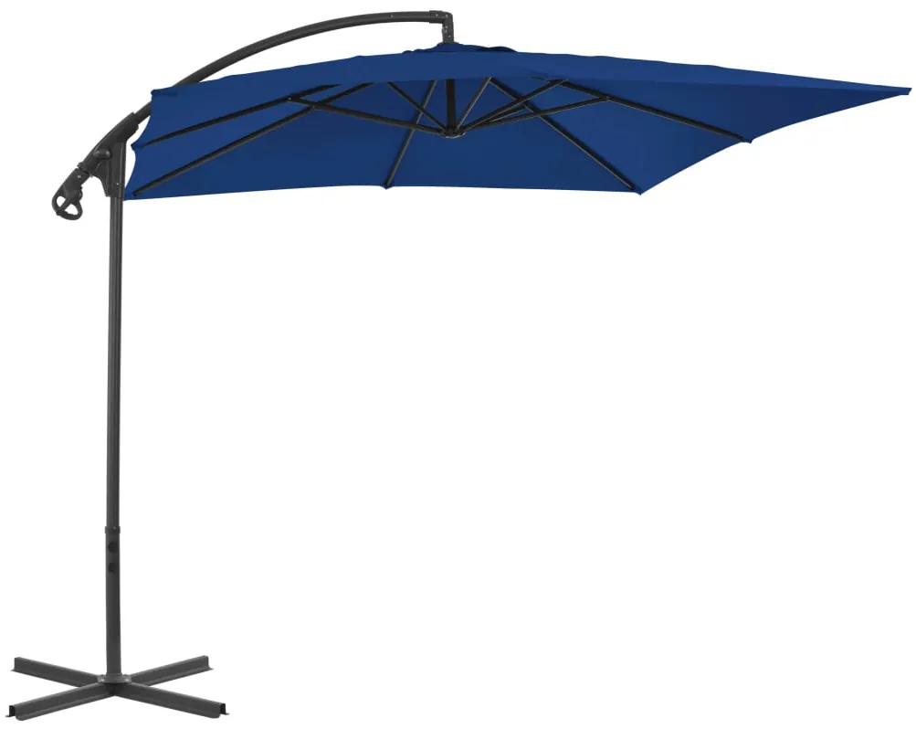 Umbrela suspendata cu stalp din otel, azuriu, 250 x 250 cm Azur