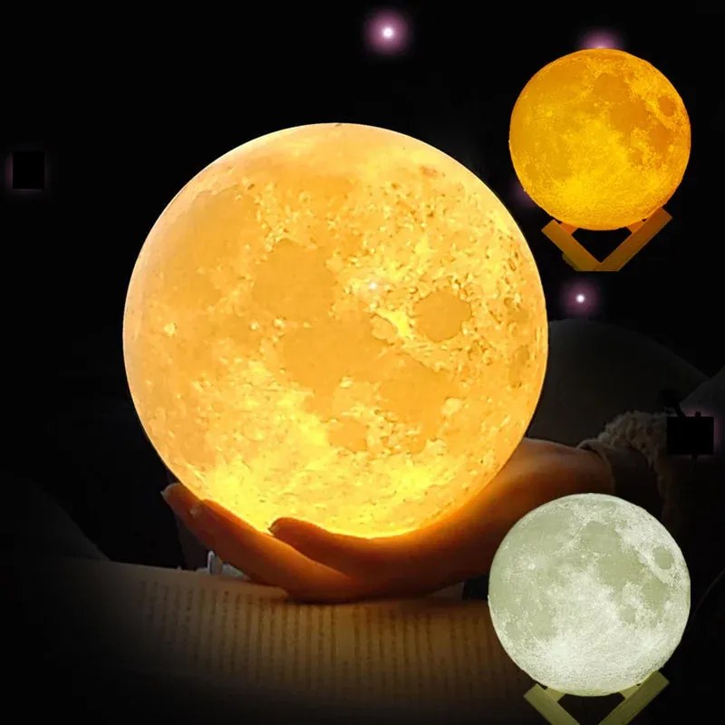 Lampă cu LED în designul Lunii Luna