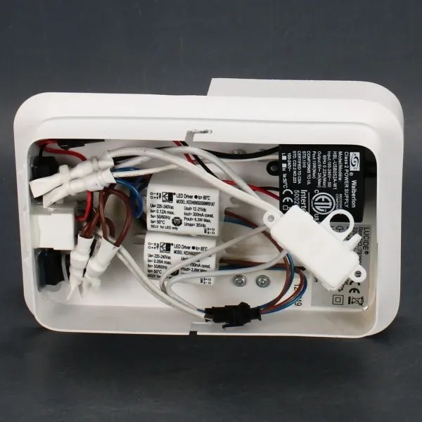 Aplică LED Lucide 79200/08/31 BOXER LED/10W/230V + LED/3W USB alb