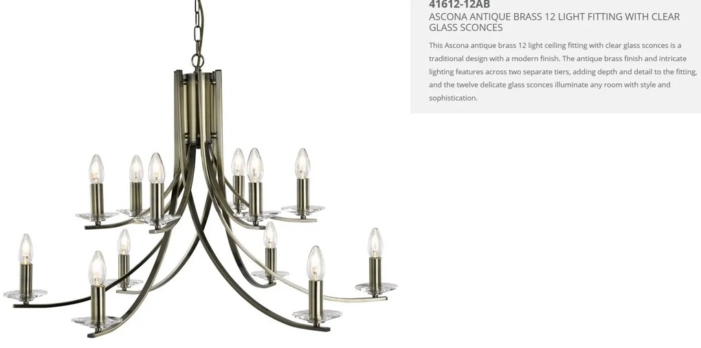 Lustra moderna casa scarii design alama Ascona 12L 41612-12AB SRT