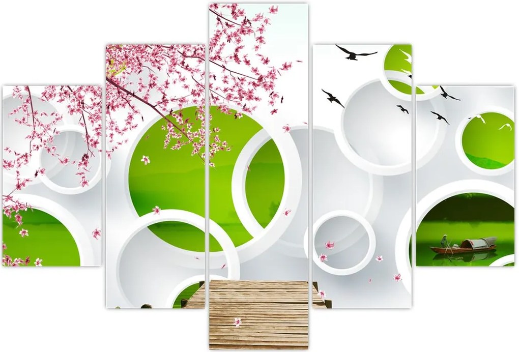 Tablou - Ponton peste lac (150x105 cm)