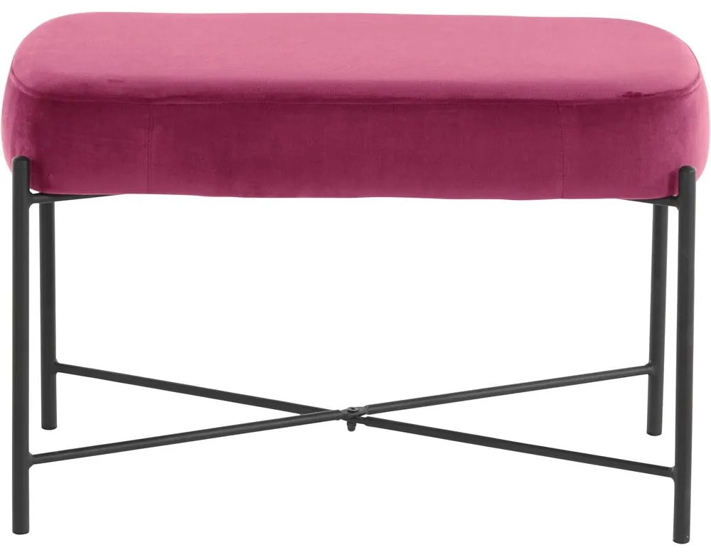 Bancă roz cu tapițerie din catifea Berry - Støraa