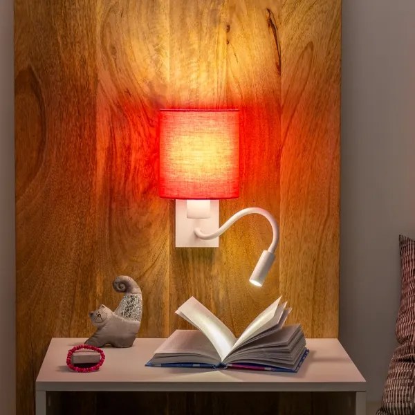 Lampă LED de perete Brilagi NUBILA 1xE27/25W/230V + LED/3W alb/roz