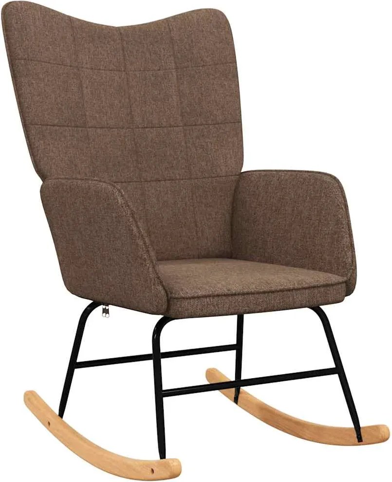 vidaXL Scaun balansoar, maro, material textil