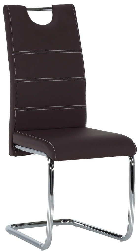Scaun de sufragerie Abalia New (maro + Crom). 808098