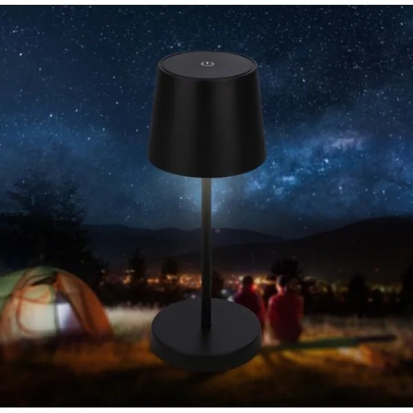 Lampă LED dimabilă de masă Briloner 7423015 LED/2,6W/5V IP44 negru