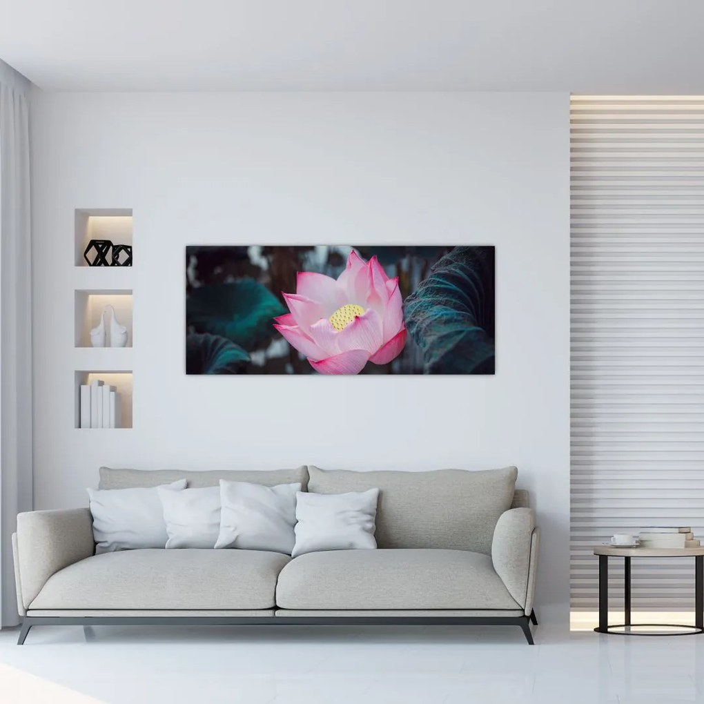 Tablou cu floare roz (120x50 cm)