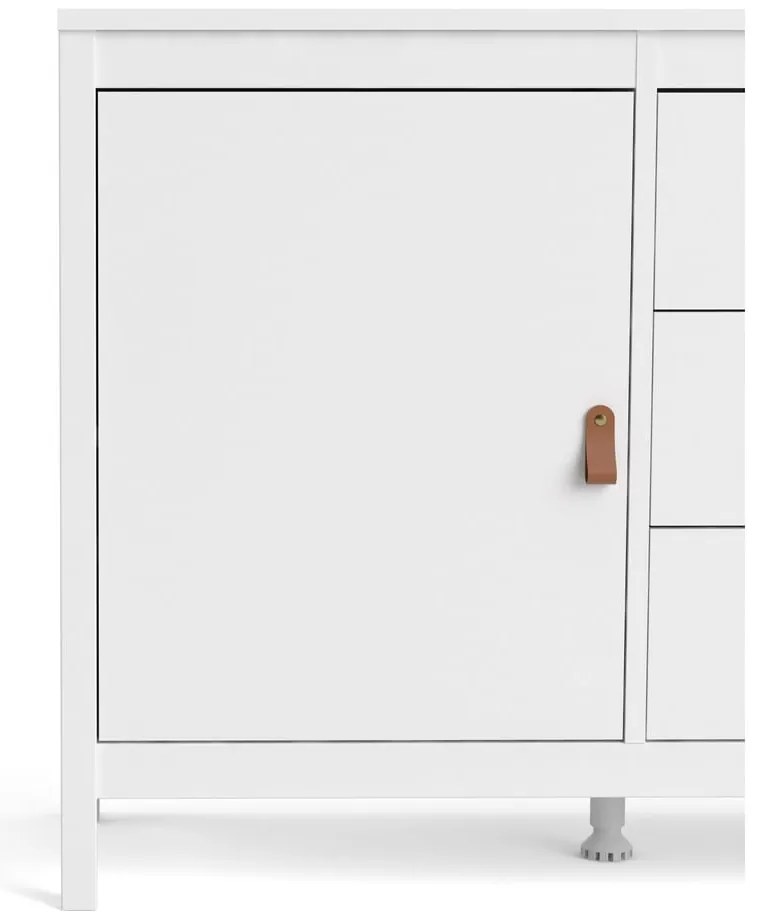 Comodă albă joasă 151x80 cm Madrid – Tvilum