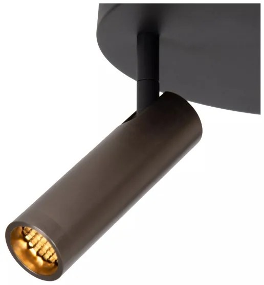Lucide 22974/13/15 - Plafonieră cu spoturi GRADO 3xGU10/12W/230V maro/negru