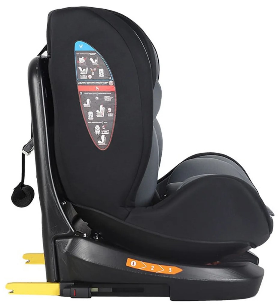 Scaun Auto cu Isofix NOVOKIDS™ Safety Seat 6000, Cu rotire 360 grade, 0-36 kg, Tetiera reglabila pe inaltime, Omologare R-129 i-Size, Transformabil