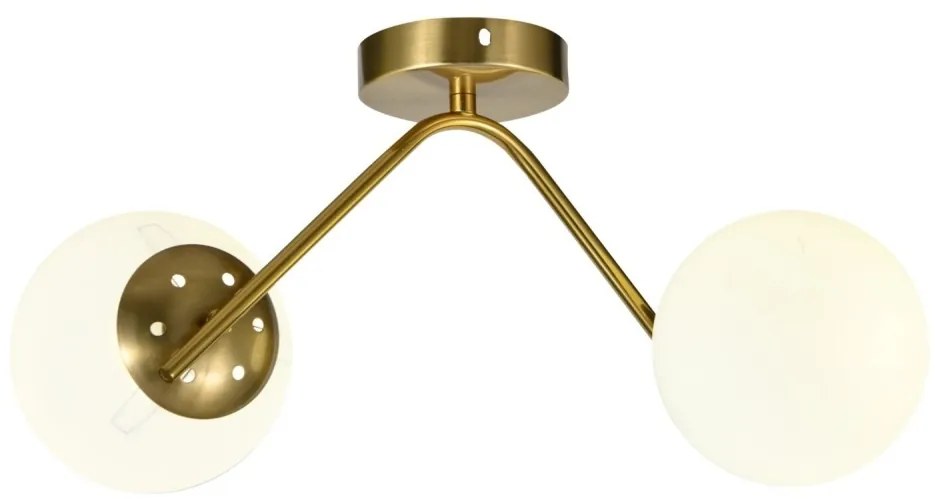 Lustra model N36377-2 – 2 x E27, abajururi elegante, finisaj auriu