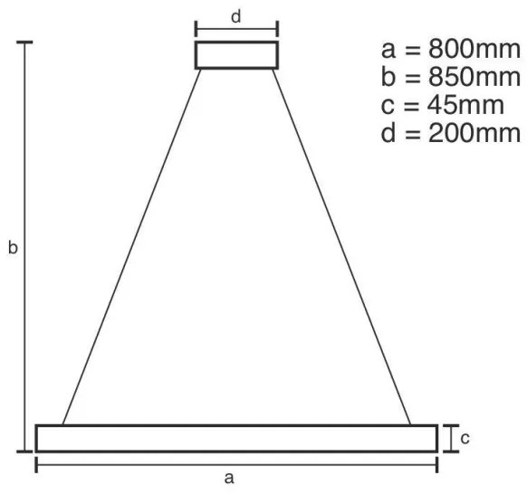 Lustră LED dimabilă pe cablu LED/100W/230V 3000-6500K + telecomandă
