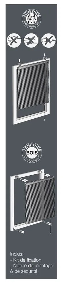 Jaluzea venețiană portocalie din metal 90x130 cm Venitien – douceur d'intérieur