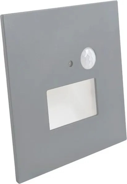 Lampă LED pentru scară cu senzor de mișcare, 1,5W, 230V, 3000/4000/6000K, argintiu