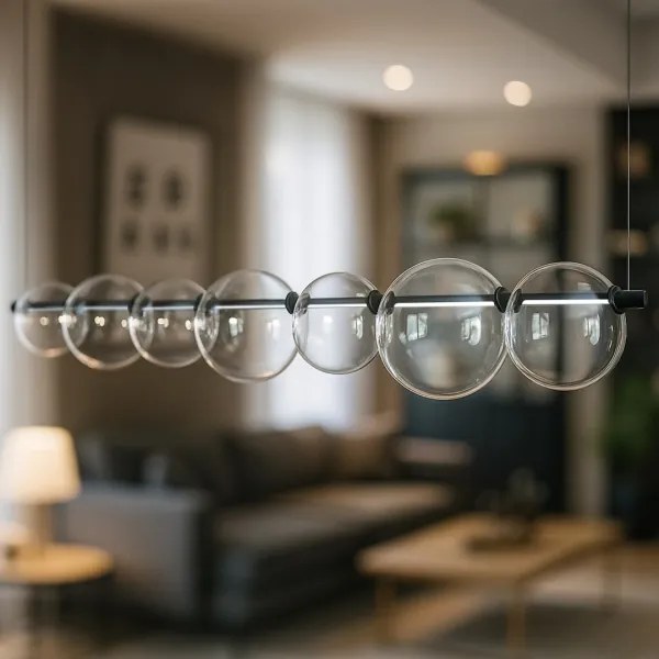 Lustră LED pe cablu ATOLA LED/19W/230V negru/transparent