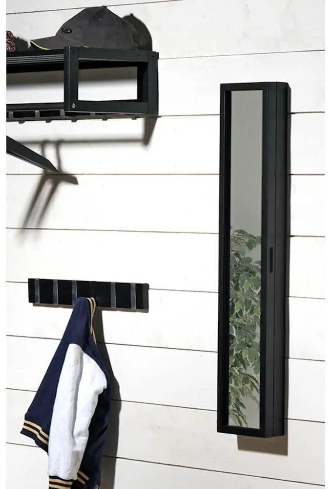 Cuier de perete negru din lemn de stejar Confetti – Rowico