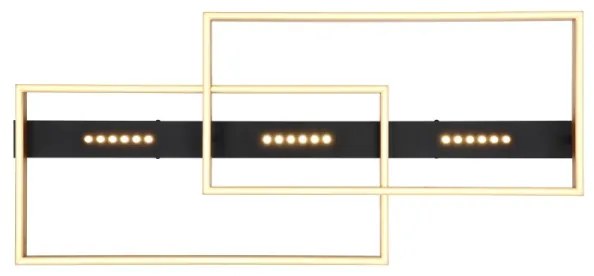 Globo 48461-54 - Plafonieră LED LUFFY LED/54W/230V negru/auriu