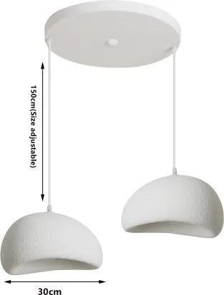 BRILAGI - Lustră suspendată pe cablu WABI SABI 2xE27/60W/230V albă