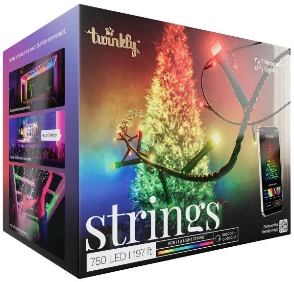 Twinkly TWS750STP-BEU - LED RGB șir exterior dimabil 63,5m IP44 Wi-Fi