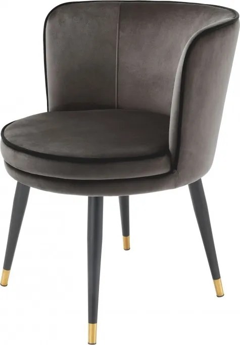 Scaun elegant design LUX Grenada catifea gri 113539 HZ