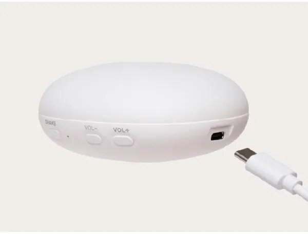 Pluș de îmbrățișat cu sunete și lumină Moonie iepuraș 2.0 organic grey