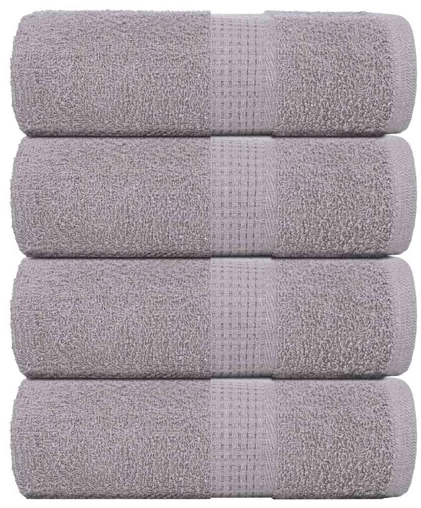 vidaXL Prosoape de baie 4 buc. FROGN gri 30x30 cm 100% bumbac