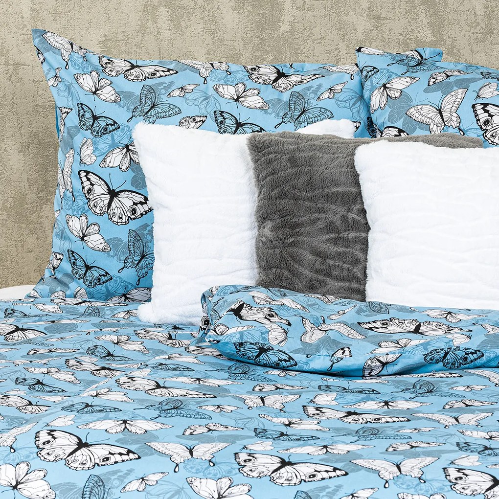 Lenjerie pat 4Home Butterflies, din bumbac, 220 x 200 cm, 2 buc. 70 x 90 cm