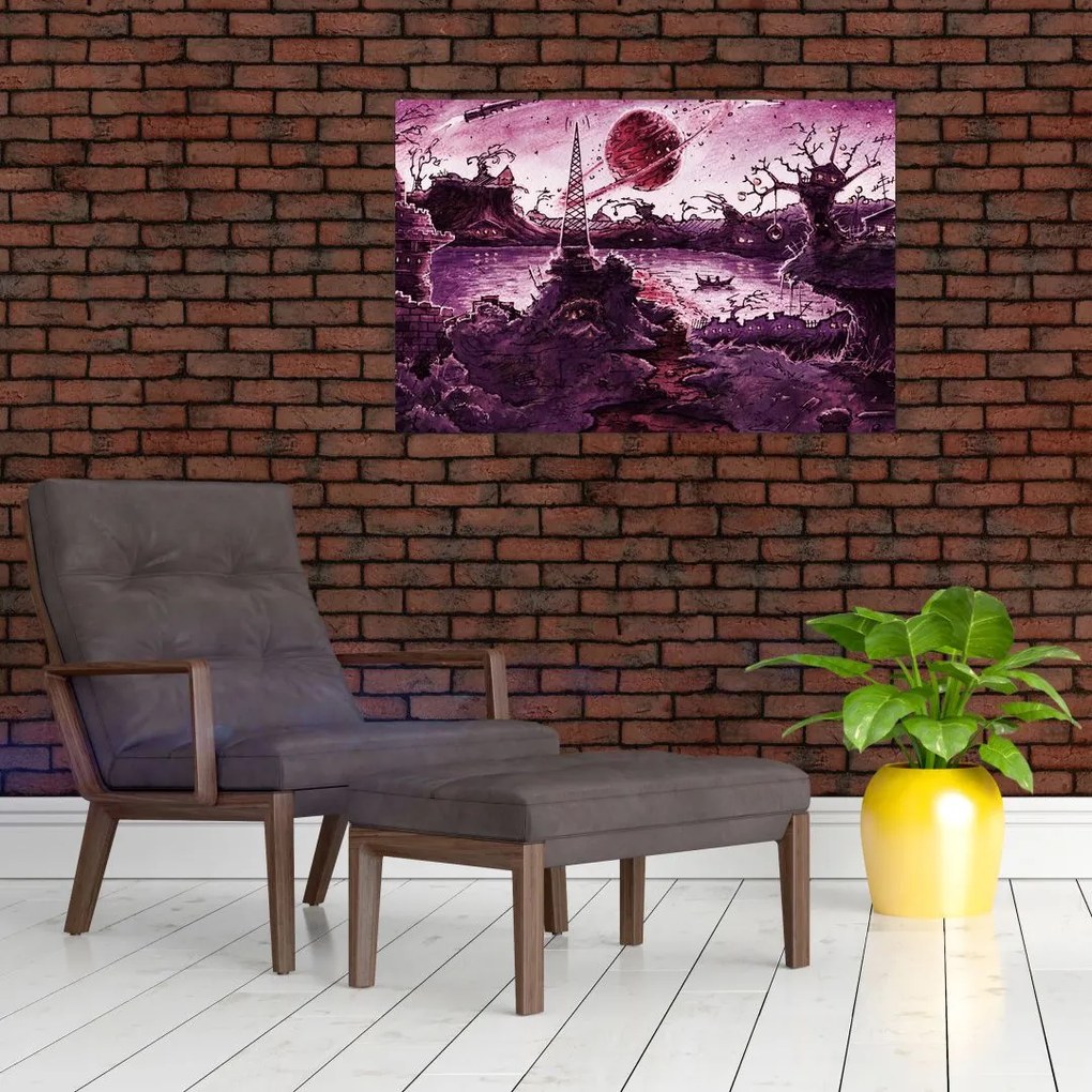 Tablou - Sat fermecat (90x60 cm)