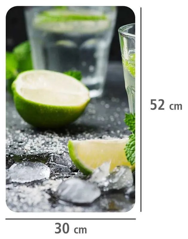 Set 2 protecții din sticlă pentru aragaz Wenko Mojitos, 52 x 30 cm