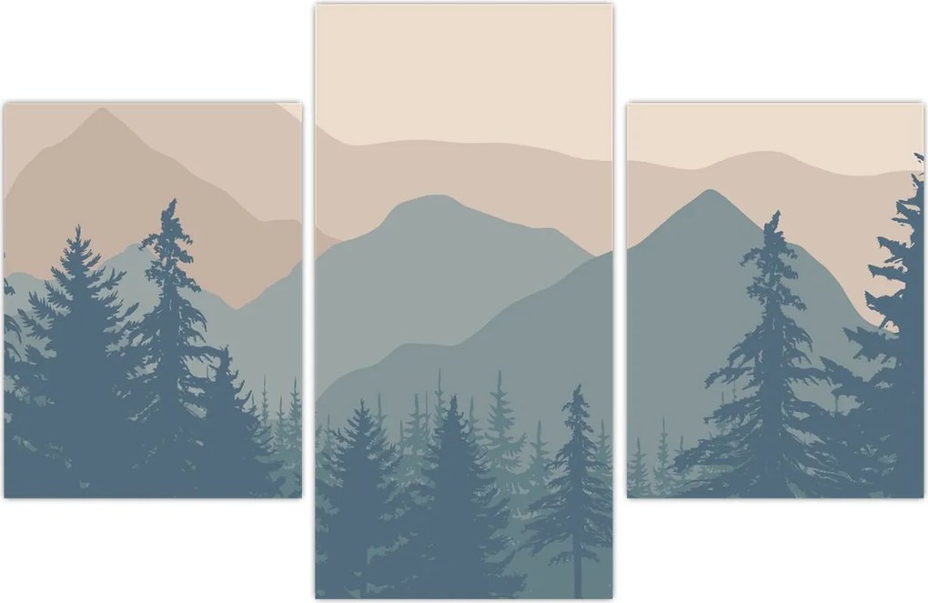 Tablou - Munții Turcoaz N⁰2 (90x60 cm)