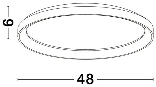 Plafoniera LED dimabila design circular PERTINO D-48cm
