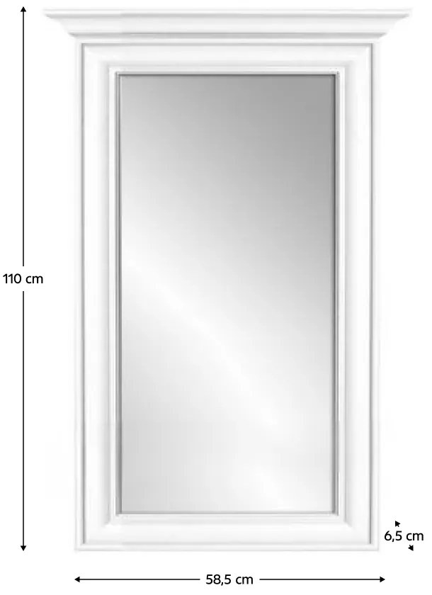 Oglindă KENTAK LUS50, alb alpin