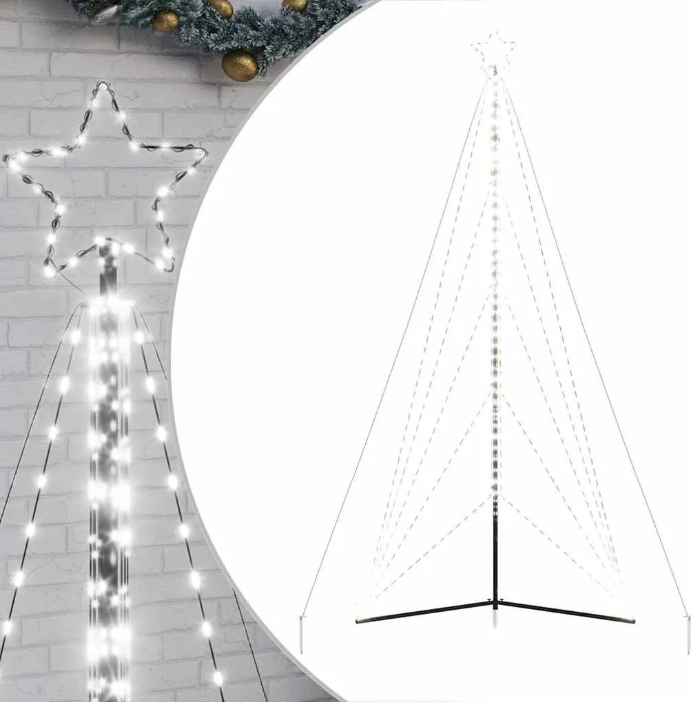 vidaXL Pom de Crăciun LED 615 LED-uri Alb Rece 404,5 cm