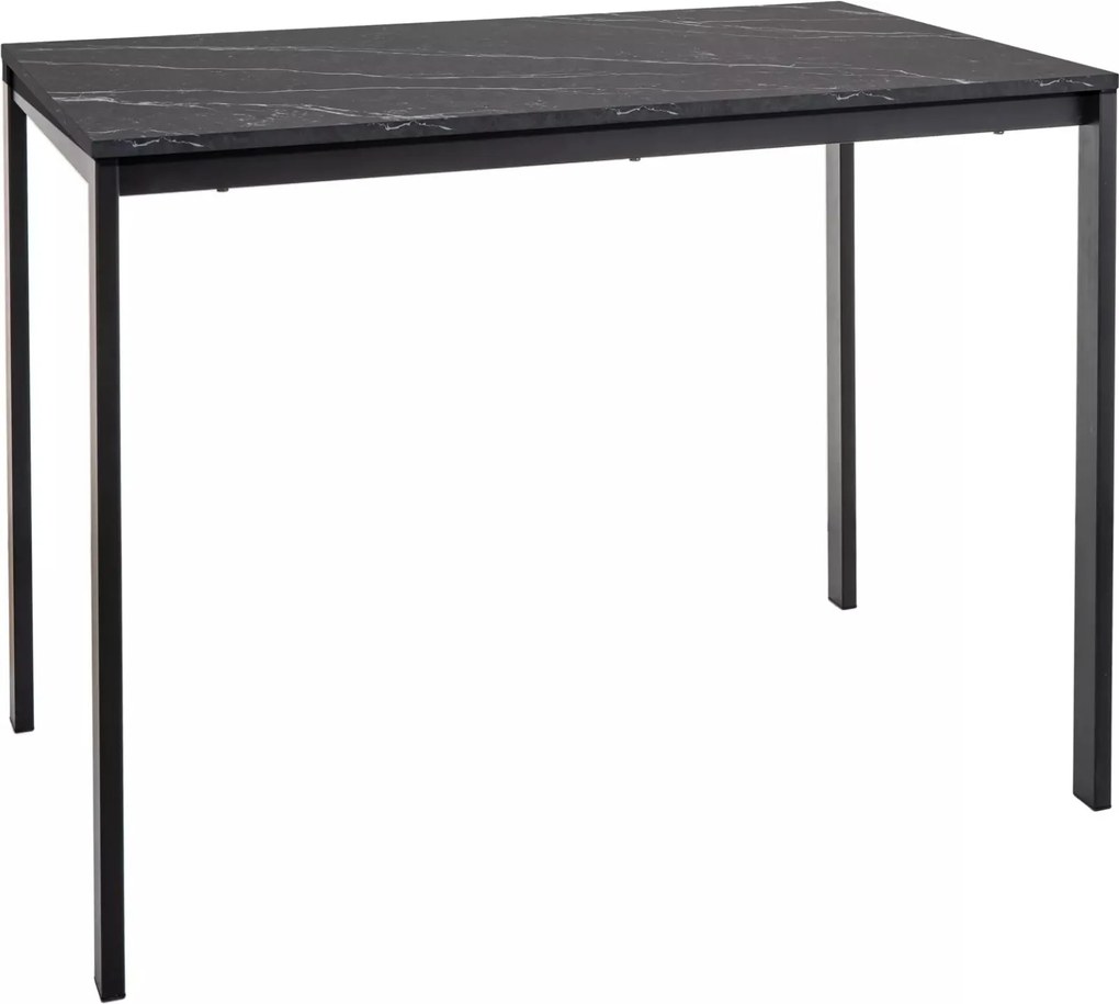 OFERTA Masă de dining neagră RAMOD 100x60 cm, decor de marmură calitatea II