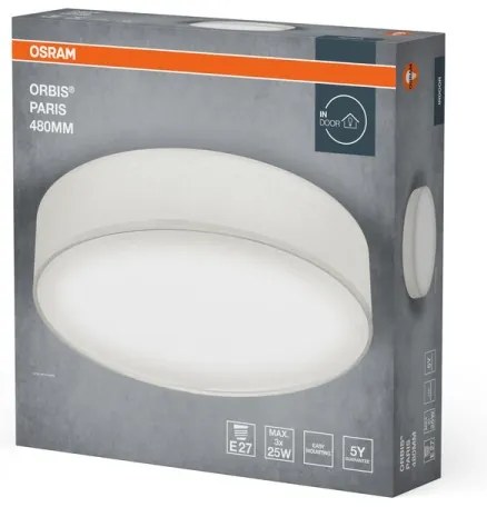 Osram - Plafonieră ORBIS PARIS 3xE27/25W/230V, Ø 48 cm, albă