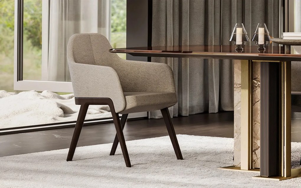 Masă lemn masiv dining Domo Personalizabilă, 240 × 110 × 75 cm