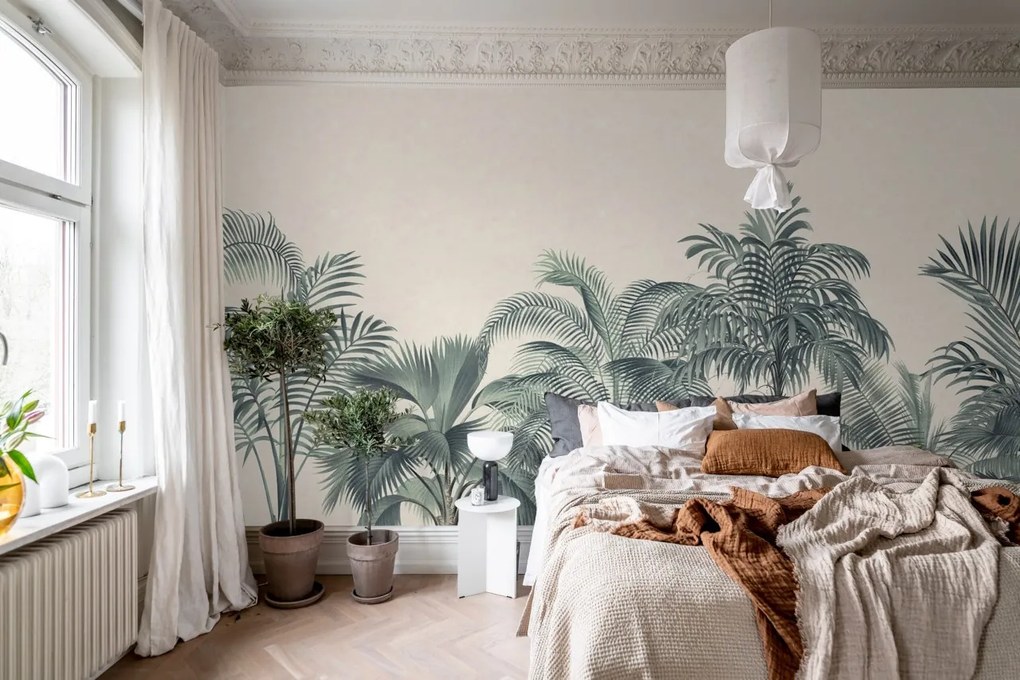 Fototapet, Retro Jungle, Turquoise, Rebel Walls