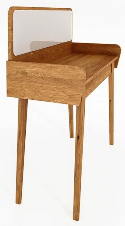 Măsuță de toaletă din stejar cu oglindă 110x45 cm Retro - The Beds